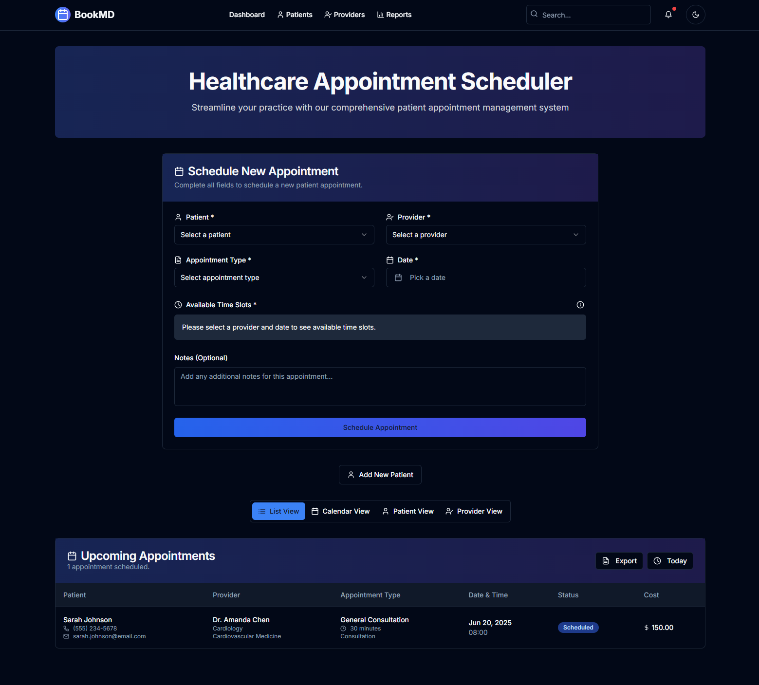 BookMD Healthcare Scheduler